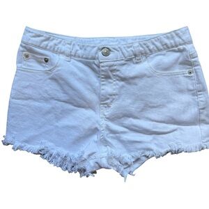 Love Tree White Frayed Jean Shorts Size M Summer Distressed Festival Beach